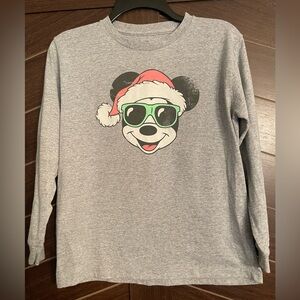 Disney Mickey Mouse with Santa hat long sleeve T shirt your medium